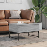 Coffee Table Grey Sonoma 70x50x40 cm Engineered Wood and Metal 845374
