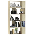 Book Cabinet/Room Divider Sonoma Oak 80x24x159 cm Engineered Wood 800102