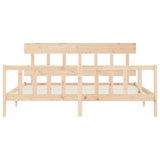 Bed Frame without Mattress Super King Size Solid Wood Pine 3193351