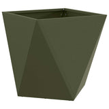 Planter 2 pcs Olive Green 50 x 50 x 50 cm Steel 883843