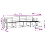 Outdoor Sofa Set 5 pcs Natural Solid Acacia Wood 3366247