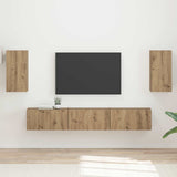 TV Cabinet Set Wall-mounted 5 pcs Artisan Oak Engineered Wood 3409077