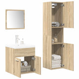 4 Piece Bathroom Furniture Set Sonoma Oak Engineered Wood 3325023