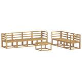 Outdoor Sofa Set 8 pcs White 59 x 59 x 37 cm Solid Acacia Wood 3387333