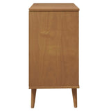 Drawer Cabinet MOLDE Brown 80x40x80 cm Solid Wood Pine 350504