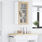 Wall Glass Cabinet LUCCA Sonoma Oak 40 x 31 x 80 cm 884989