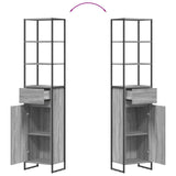 Bathroom Cabinet Grey Sonoma 40 x 30 x 180 cm Engineered Wood 886495