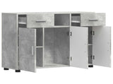 Wooden Cabinet with Drawer Concrete Grey 88.5 x 30.5 x 73 cm 880284