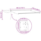 Electric Retractable Awning White and Anthracite 3 x 2.5 m 3420115