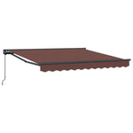 Retractable Awning Manual Brown 300x250 cm Fabric 3329957