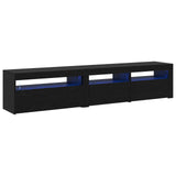 TV Cabinet 2 pcs Black Oak 195 x 35 x 40 cm Engineered Wood 3332494