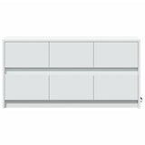 TV Cabinet with LED White 100x34x50 cm Engineered Wood 852215