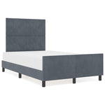 ZNTS Bed Frame Dark Grey 120x200 cm Velvet 3345000