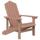 Garden Chair Brown HDPE and Stainless Steel Medium 318639