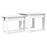 Coffee Table Set 2 pcs White Engineered Wood 8000124