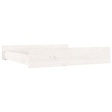 Bed Drawers 2 pcs White Solid Wood Pine 814990