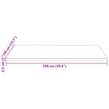 Table Top White 100x50x2.5 cm Solid Wood Pine Rectangular 824406