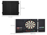 Electronic Dartboard Set, 27 Games Modes and 202 Variations, LED & 12 Soft Tip Darts and Cabinet to T3398P349129