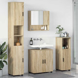 Bathroom Furniture Set 4 pcs Sonoma Oak Engineered wood & Metal 3392965