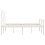 Senior Bed without Mattress White Small Double Solid Wood 3195322