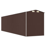 Garden Shed Dark Brown 192x772x223 cm Galvanised Steel 3147467