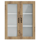 Wall Glass Cabinet PORTO Artisan Oak 80 x 31 x 100 cm 885514