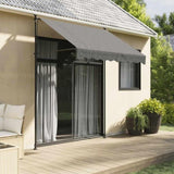Retractable Awning Anthracite 200x150 cm Fabric and Steel 368738