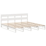 Bed Frame without Mattress White 180x200 cm Super King Solid Wood Pine 3302304