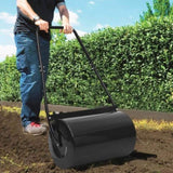 Lawn Roller Black Steel Medium Rollable Lawn Roller 147845
