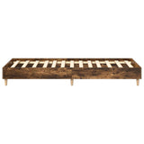 Bed Frame No Mattress Smoked Oak 90x190 cm Single Engineered Wood 861088