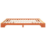 Bed Frame Brown 200 x 220 cm Solid Pine Wood 872931