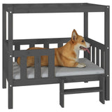 Dog Bed Grey 95.5x73.5x90 cm Solid Wood Pine 822384