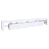 TV Cabinet with LED Lights White 260x36.5x40 cm 3152778