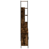 4 Piece Bathroom Cabinet Set Smoked Oak Engineered Wood 3214752