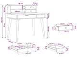 Dressing Table Set FAUSKE 2 pcs White 76 x 50 x 103.5 cm 3438571