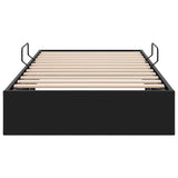 Storage Bed with Storage Black 100 x 190 cm Faux leather 3369968