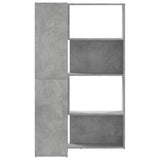 Corner Bookcase 4-Tier Concrete Grey 85x85x140 cm Engineered Wood 3307813