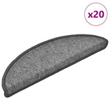 Stair Mats 20 pcs 56x17x3 cm Dark Grey Half Round 3365782