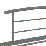 284662 Bed Frame without Mattress Grey Metal 90x200 cm