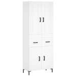 Highboard White 69.5x34x180 cm Engineered Wood 3199873