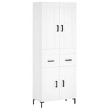 Highboard White 69.5x34x180 cm Engineered Wood 3199873