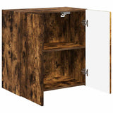 TV Wall Cabinet Smoked Oak 59.5 x 31 x 60 cm Engineered Wood 892354