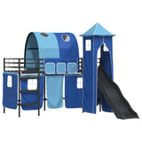 Kids'Loft Bed Frame Black and Blue 100 x 190 cm Metal 42020882