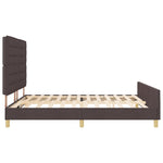 ZNTS Bed Frame Dark Brown 180x200 cm Fabric 3344672