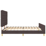 ZNTS Bed Frame Dark Brown 180x200 cm Fabric 3344672