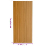 Roof Panel 36 pcs Natural 100 x 45 cm Galvanised steel 42047130