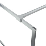 Walk-in Shower Wall Silver 100x195 cm Clear ESG Glass 152137