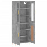 Highboard Concrete Grey 69.5x34x180 cm Engineered Wood 3198333