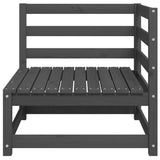 Garden Corner Sofas 2 pcs Grey Solid Wood Pine 805677