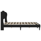 Bed Frame with Headboard Black 135 x 190 cm Faux Leather 42027870